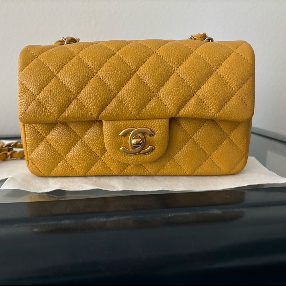 Chanel Mini Rectangular Caviar Ghw